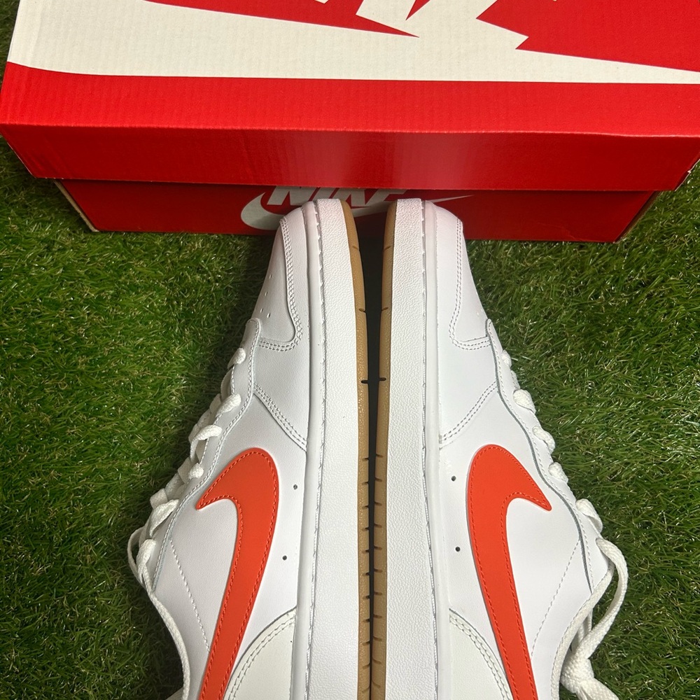 Nike Men's White and Orange Sneakers
